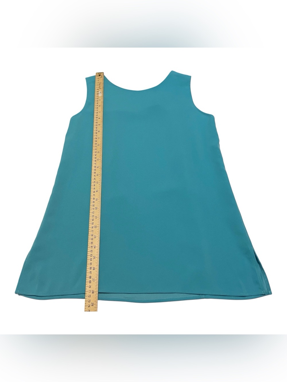 Women’s Teal Sleeveless A-Line Top, M - Picture 6 of 8